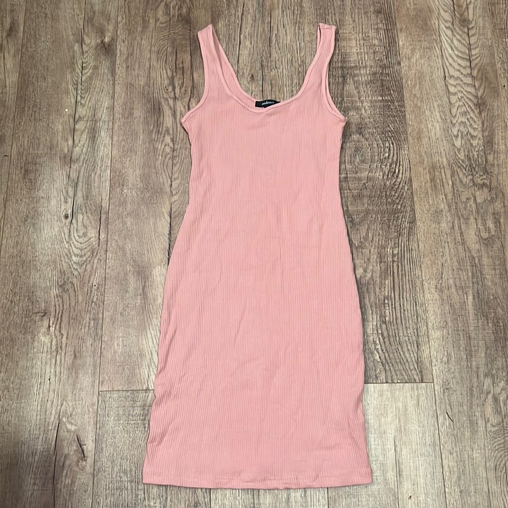 🌸3/$30🌸 AMBIANCE | dusty pink/mauve ribbed body-con tank dress